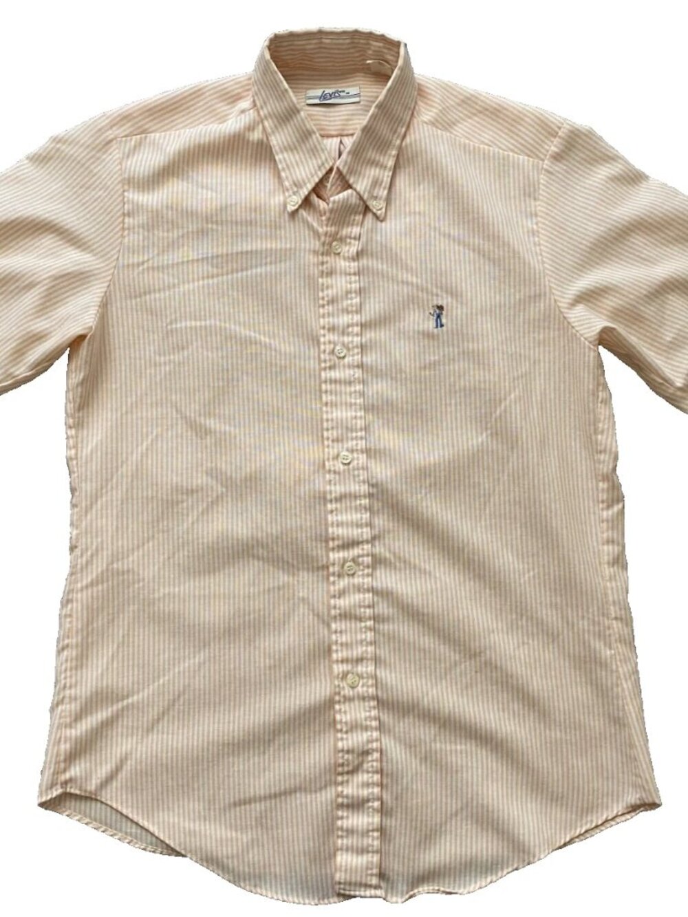 Vintage 70s Levi's Embroidered Short Sleeve Shirt Men's Medium